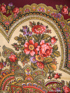 Шерстяной Павлопосадский платок "Душевный разговор", 125*125 см, арт. 1113-5