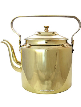 Чайник латунный 2 литра старинный, середина XX века