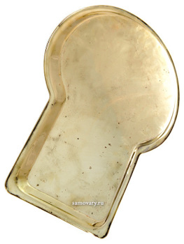 Поднос для самовара антикварный "Гитара" желтый, произведен в начале XX века въ Тулъ 