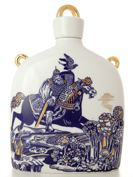 Подарочный набор для вина 3-х предметный форма "Славянский", рисунок "Богатырь", Императорский фарфоровый завод