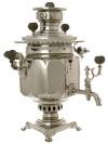 Угольный самовар 2 литра никелированный цилиндр с гранями Торговый дом Б.Г. Тейле с сыновьями арт. 465578