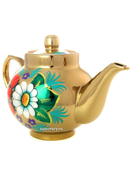Чайник заварочный керамический "Русский сувенир" для самовара, арт.115