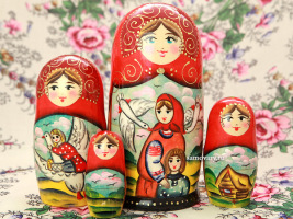Набор матрешек "Гуси-лебеди", серия "Сказки", арт. 572