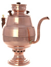 Набор с угольным самоваром-чайником на 3 литра "Чаепитие" медный, арт. 210509