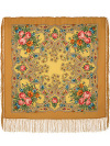 Шерстяной Павлопосадский платок "Марья-искусница", 89х89 см, арт. 1606-2