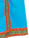 Русский народный костюм "Дуняша" хлопковый комплект голубой: сарафан и блузка, XS-L 