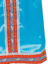 Русский народный костюм женский атласный комплект голубой "Василиса": сарафан и блузка, XS-L 
