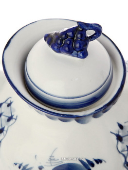 Чайник керамический с художественной росписью "Гжель" "Голубая рапсодия"