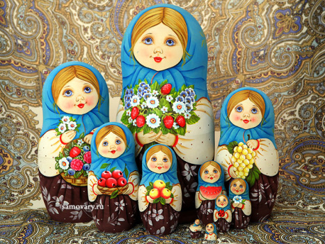 Набор матрешек "Машенька с букетом", арт. 1091э