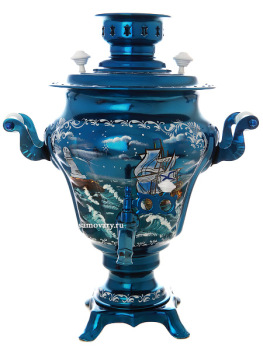 Набор самовар электрический 3 литра с художественной росписью "Морской пейзаж", арт. 130259