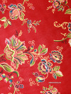 Скатерть "Ализарин", красная с кружевом, 150х220