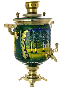 Набор самовар электрический 10 литров с художественной росписью "Ясная поляна", арт. 110248