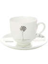 Подарочный набор: кофейная чашка с блюдцем, форма "Ландыш", рисунок "Роза", Императорский фарфоровый завод