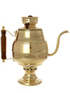 Набор с угольным самоваром-чайником на 3 литра "Чаепитие" латунный, арт. 210508