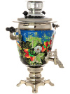 Набор самовар электрический 3 литра с художественной росписью "Летняя полянка", арт. 140450