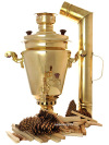 Самовар на дровах 5 литров желтый "конус", арт. 220540 + труба