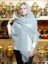 Оренбургский пуховый платок, паутинка серая, арт. А 150-03