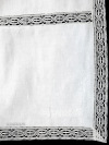 Комплект столового белья Вологодское кружево - лен с вышивкой Вологодским кружевом, цвет белый, молочное кружево, арт. 6нхп-664