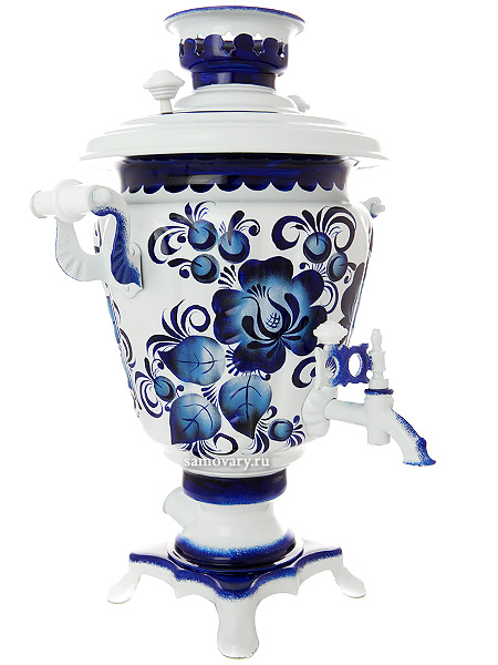 Набор самовар электрический 3 литра с художественной росписью "Гжель ...