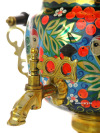 Электрический самовар 3 литра с художественной росписью "Птица, рябина на синем фоне" с термовыключателем, арт. 171411