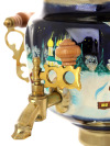 Самовар электрический 3 литра с художественной росписью "Зимняя деревня", арт. 130265
