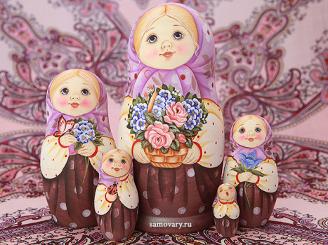 Набор матрешек "Машенька с букетом", арт. 550э