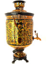 Набор самовар электрический 10 литров с художественной росписью "Золотая хохлома", арт. 110279