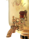Угольный самовар 4 литра желтый "цилиндр", произведен на Тульском Патронном Заводе в середине ХХ века, арт. 450169