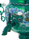 Электрический самовар 3 литра с художественной росписью "Пейзаж на зеленом фоне", арт. 155655