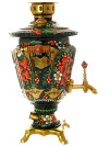 Набор самовар электрический 3 литра с художественной росписью "Хохлома классическая", "конус", арт. 121107