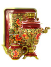 Набор самовар электрический 3 литра с художественной росписью "Золотая кудрина" с гравировкой "С любовью, Бабушка", арт. 130294