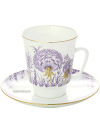 Чашка с блюдцем чайная форма "Майская", рисунок "Одуванчики", Императорский фарфоровый завод