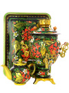 Набор самовар электрический 3 литра с художественной росписью "Хохлома классическая", "желудь", арт. 121106