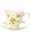 Чашка с блюдцем чайная, форма "Гвоздика", рисунок "Веселый праздник", Императорский фарфоровый завод