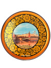 Тарелка-панно хохлома "Москва.Панорама Кремля" 300Х21