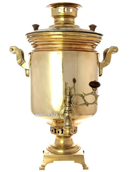 Угольный самовар 8 литров желтый цилиндр произведен в середине 20 века в г.Тулъ, арт.465562