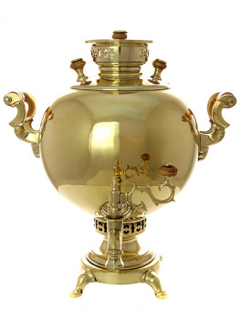 Угольный самовар 6 литров желтый шар фабрика братьев Петровых, арт. 433792