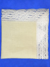 Льняная салфетка кремовая со светлым кружевом (Вологодское кружево), арт. 6с-717, 33х33