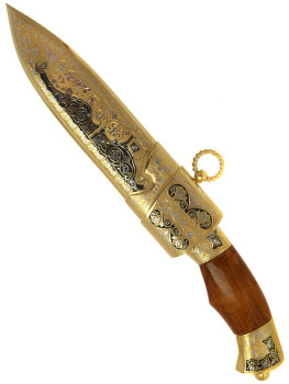 Сувенирный нож "Кардинал (Лисий дом)" в подарочной коробке, Златоуст