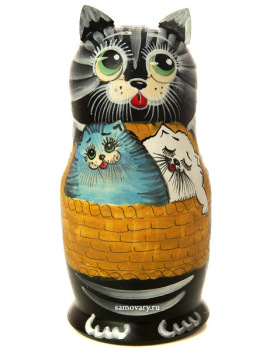 Набор матрешек "Кот черный", серия "Животные", арт. 600