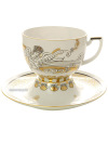Чашка с блюдцем чайная форма "Анданте" рисунок "Русский модерн", Императорский фарфоровый завод