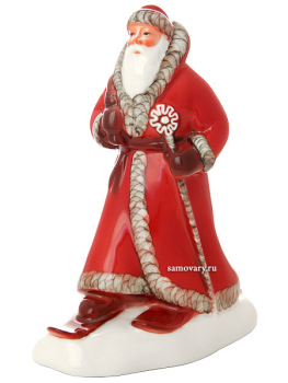 Фарфоровая скульптура "Дед Мороз" рисунок "Красный нос" Императорский фарфоровый завод