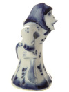 Керамическая Гжельская скульптура Обезьяна-бабка