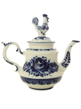 Чайник заварочный керамический Гжель "Петушок"