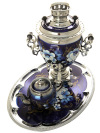 Набор самовар электрический 3 литра с художественной росписью "Жостово на синем фоне", арт. 140257