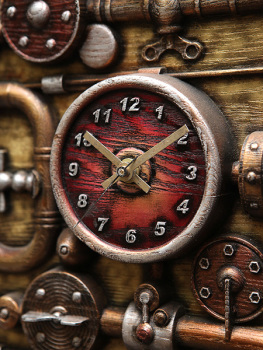 Настенные деревянные часы "Трубы"