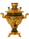 Набор самовар электрический 2 литра с чайником художественная роспись "Золотая хохлома", арт. 199884