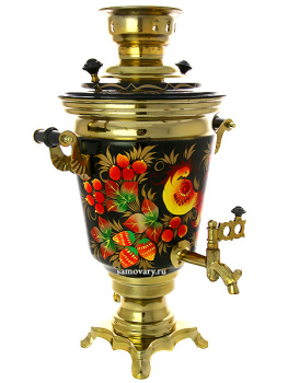 Электрический самовар 4 литра с художественной росписью "Золотая птица", арт. 155601