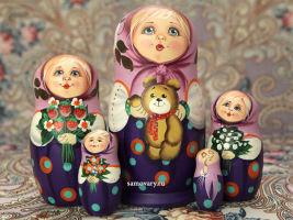 Набор матрешек "Машенька с мишкой", арт. 5998