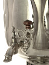 Комбинированный самовар 5 литров никелированный "цилиндр" "Листья", арт. 331010